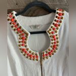 Boston Proper Orange and White Blazer with Embellished. Exclusive of trims Photo 2