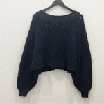 Free People  OB766144 Pandora’s Boat Neck Sweater in Black Size XS Photo 5