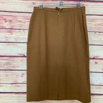 Burberry Vintage 90s ’s Wool Camel Mustard Pencil Skirt, Size 6 Photo 2