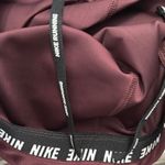 Nike  Dri-Fit Cropped Leggings Womens Size Medium Maroon Red Mesh Athletic Active Photo 10