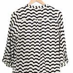 Anthropologie Isabella Sinclair Black Cream Waves Drop Waist Tunic Size Small Photo 8