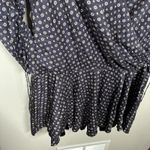 Jonathan Simkhai Long Sleeve Faux Wrap Mini Dress Plus Size 22 Blue Print Photo 3