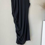 Amina Muaddi NEW Wolford  Black Ruched Stretch Jersey Sleeveless Mini‎ Dress M Photo 5