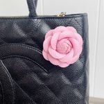 Camellia Flower Vegan Leather Magnetic Bag Charm Photo 6