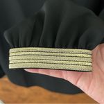 Stella & Dot  Black Drape Top with Gold Cuffs. Size Small. Photo 4