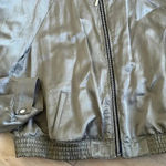 ZARA  Lightweight Olive Viscose Linen Cotton Blend Bomber Jacket Sz S Photo 3