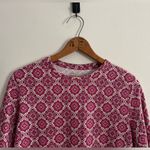 Coolibar UPF 50+ Morada Everyday T Shirt Womens M Pink Mosaic Bamboo UV Protect Size M Photo 3