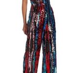 Dress the Population  Charlie Black Multi Sequin plunging v neck Jumpsuit XL Photo 4