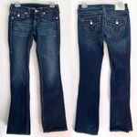 True Religion Becky Crystal Dark Wash Swarovski Distressed Low Rise Bootcut Jean Photo 1