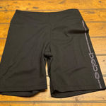 Bebe Sport Rhinestone Logo Bike Shorts Black Athletic Performance Size L Size L Photo 0
