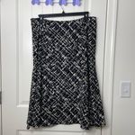 JM Collection EUC Vintage  women’s black gray cream zip flowy midi skirt size‎ 16 Photo 2