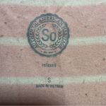 SO  Pink & White Striped Lace-Up Short Sleeve Top Soft Relaxed Fit Size Small Photo 3