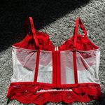 Auden Red and White Lace Bra Size M Photo 5