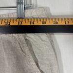 L.L.Bean Pants Womens 4 Beige Oat Linen Wide Leg Drawstring Coastal Beachy Tan Photo 3