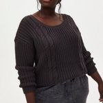 Torrid  Chunky Pullover Tie Back Drop Shoulder Sweater size 2 equivalent 2X 18/20 Photo 6