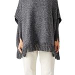 Joie  Wool Blend Grey Hatice Fringe Poncho Sweater Size XS/S Photo 12