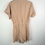 Iris & Ink Neutral Beige Linen Utility Shirt Dress Tan Size 10 Photo 4
