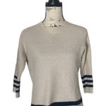 Madewell  SZ S cream sweater with stripe detailing Photo 0