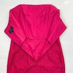 David Meister | Womens Hibiscus Lace Formal Wedding Prom Strapless Bodycon Dress (4) 124D1 Photo 5