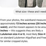 Lululemon Purple Abstract Leaf Print High-Rise Cropped Leggings Size 4 Photo 9