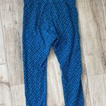 Nike  Womens Patterned Cropped Leggings Royal Blue and Black Size Small Gently Us Photo 2