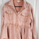 143 Story Button Up Long Sleeve Shacket Size Large. 067 Photo 0