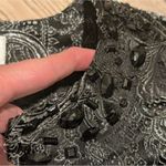 Chico's π Blazer 0 S 4 Black Silver Paisley Metallic Jeweled Dressy Evening NWT Photo 3