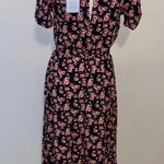Spirit Of Grace NWT Nordstrom Black Flora Midi Dress Photo 4