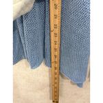 Wooden Ships Paola Buendia Blue Knit Cotton Open Front Cardigan Sweater Loose Photo 3