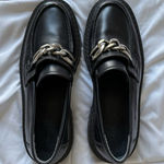 IRIS &INK Womens Chunky Chain Grunge Punk Preppy Casual Edgy Loafers 40 Black Size 8.5 Photo 0