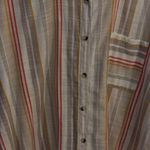 Unique spectrum  Womans blouse top 3/4 sleeve 2X. Orange brown‎ Stripe Photo 1