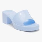 Bamboo NWT  Jelly Chunky Block Heel Sandals Spice-01 Blue Size: 6 Photo 8