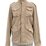 ANINE BING Army Cargo Jacket Khaki Sand Neutral Tan Grunge Edgy Fierce Size S Photo 0