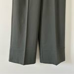 Bohme Dark Green High Rise Wide Leg Pleated Front Trouser Pants S Photo 3