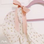 Japanese Cottagecore Shabby Chic Floral White Pink Bow Princess Maxi Dress Size XS Photo 6