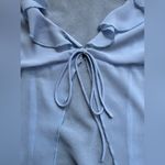 Princess Polly  Tie Blouse sky blue sheer ruffled tie front blouse Photo 5