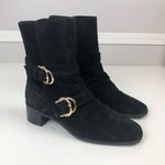 Stuart Weitzman  Britain Buckle Suede Boot 9.5 blk Photo 1