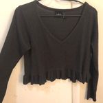 Urban Outfitters Crop dark grey long sleeve  Photo 0