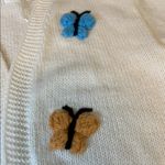 Luna Ivy Butterfly Cardigan Ivory/Multicolor Size Small Photo 8