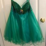 Blush Prom Green Strapless Dress Photo 0