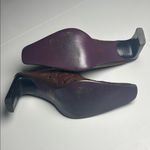 Western Mules Women's Size 8 MIA Brown Leather Leaf Cut Out Slip On Heel Photo 11