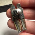 Two Sisters Mima & Oly with Hearts Brooch Pin Tri tone Metal Photo 6