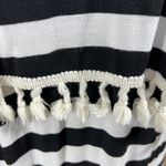 Bellamie Sleeveless Halter Tassel Black White Stripe Maxi Dress Size S Photo 3