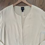 Eileen Fisher  Woman Textured 100% Silk Open Front Jacket Butter Yellow Cream 1X Photo 2