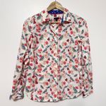 Talbots  Novelty Floral Birds Butterfly Button Down Shirt Size 4 women’s Photo 0