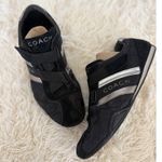 Coach ‎ Sneakers Black Signature Jacquard Silver Stripe Hook and Loop Closure 10 Photo 0