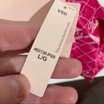 Victoria's Secret Victoria’s‎ Secret Pink Diamond Outline Print Fuzzy Trim Slippers Size L Photo 3