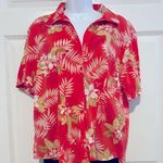 Erika  pink Hawaiian short sleeve button down Photo 0