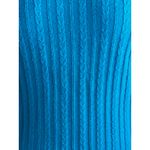 Sag Harbor  sweater cabled ribbed high neck blue Photo 1