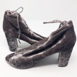 Report Velvet Peep Toe Zip Purple Ankle Boots Size 8.5 Photo 7